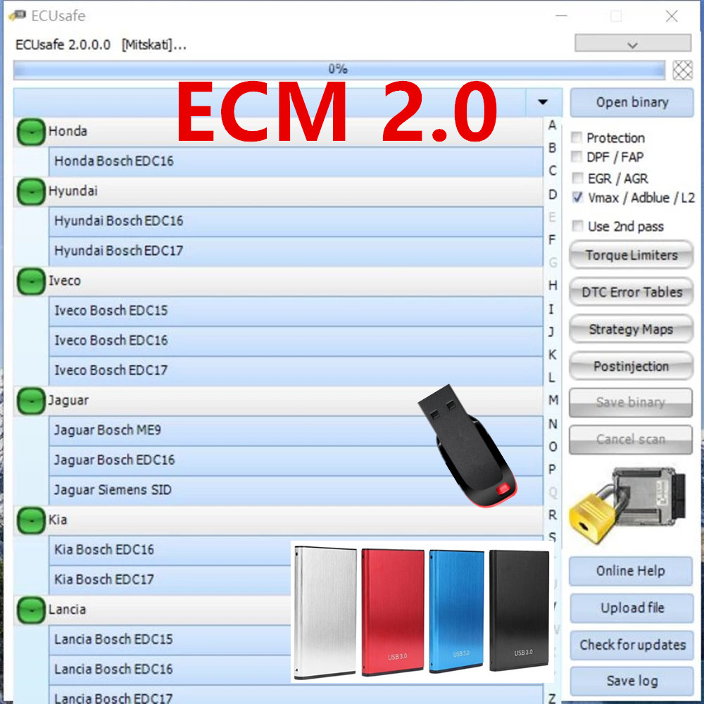 Auto Repair Shop Software - 2025 Лидер продаж ECUSafe 2.0 ECU
