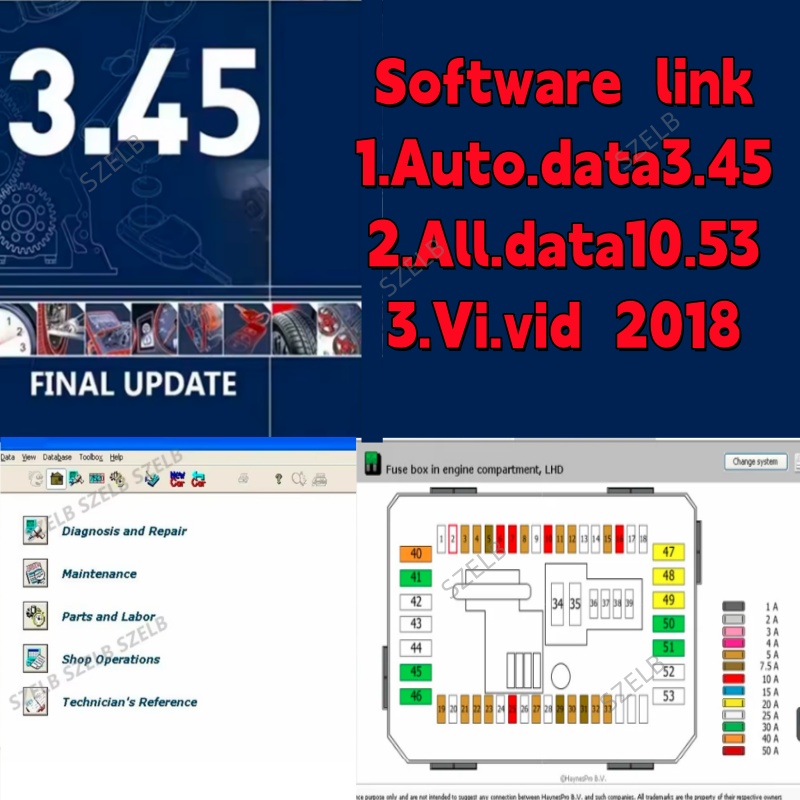 Auto Repair Shop Software - Новейшая версия Autodata 3.45 + Alldata